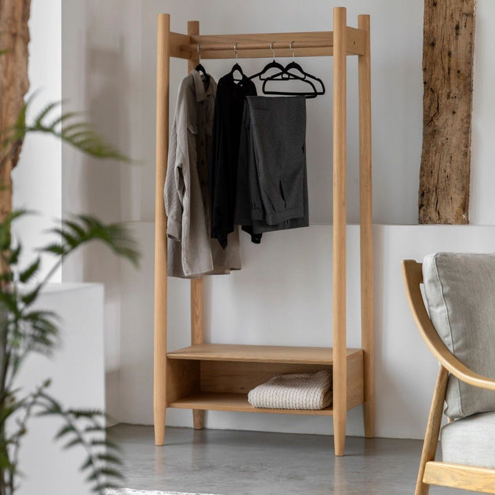 Hatfield Open Wardrobe - Natural1 - Duck Barn Interiors