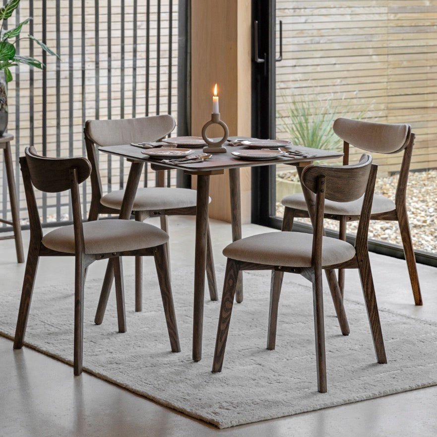 Hatfield Smoked Oak Square Dining Table2 - Duck Barn Interiors