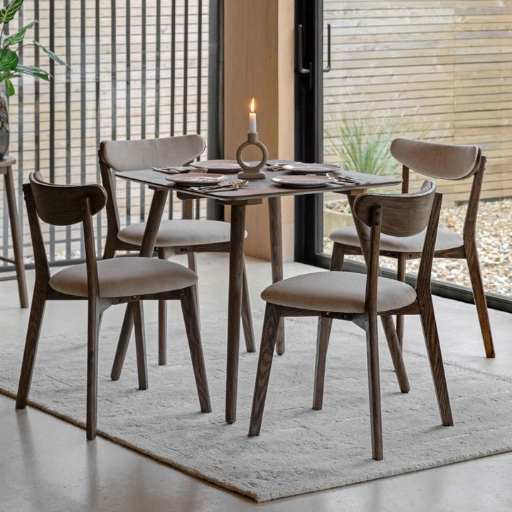 Hatfield Smoked Oak Square Dining Table2 - Duck Barn Interiors