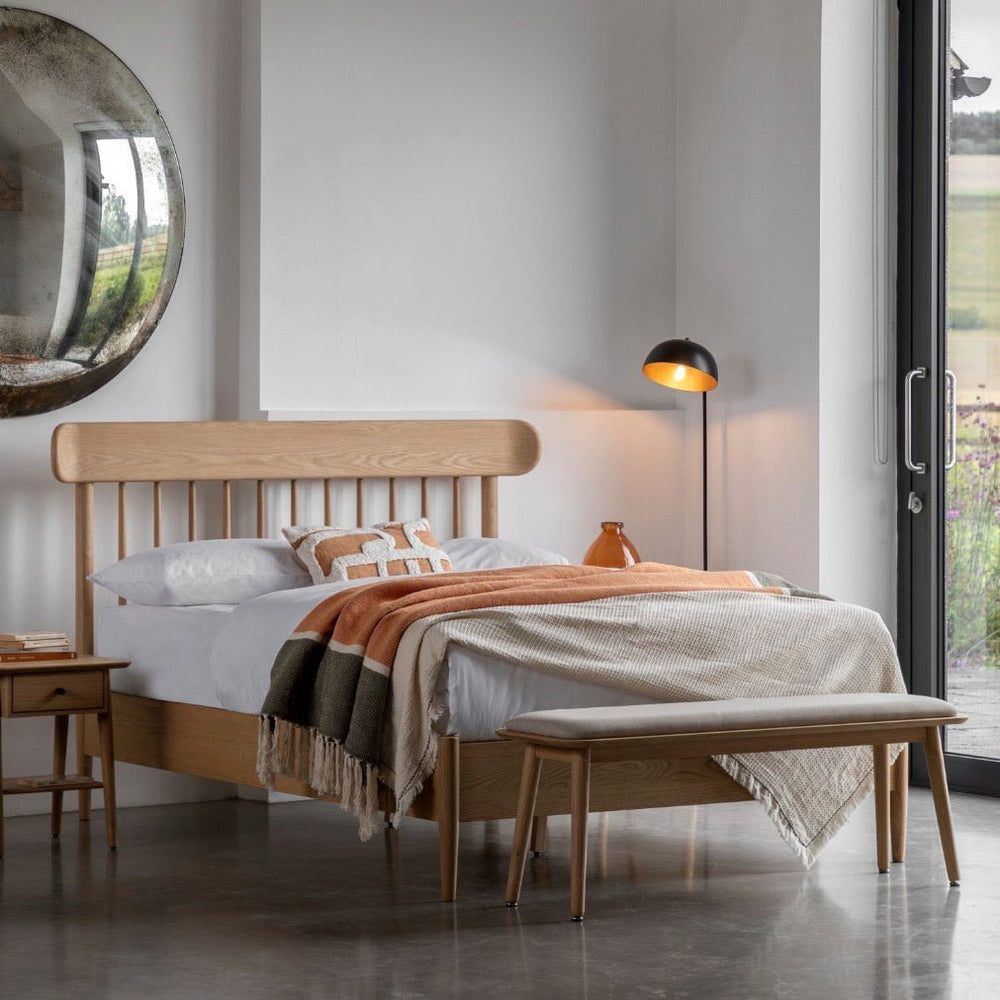 Hatfield Spindle Bed - Oak - Various Sizes1 - Duck Barn Interiors