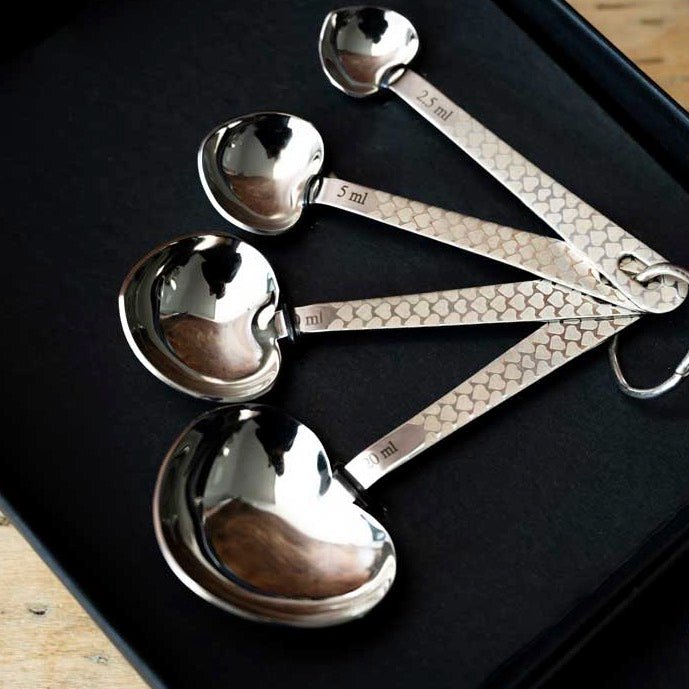 Heart Stainless Steel Measuring Spoons - Gift Boxed3 - Duck Barn Interiors