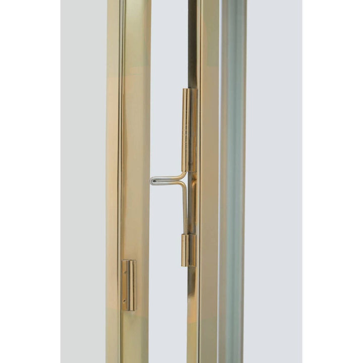 Herber Gold Finish Lantern with Leather Handle - Large10 - Duck Barn Interiors