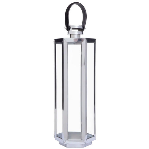 Herber Silver Hexagonal Lantern - Medium
