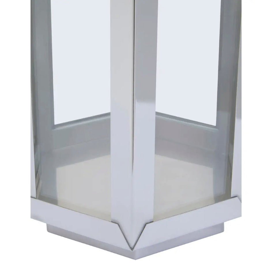 Herber Silver Hexagonal Lantern - Medium5 - Duck Barn Interiors
