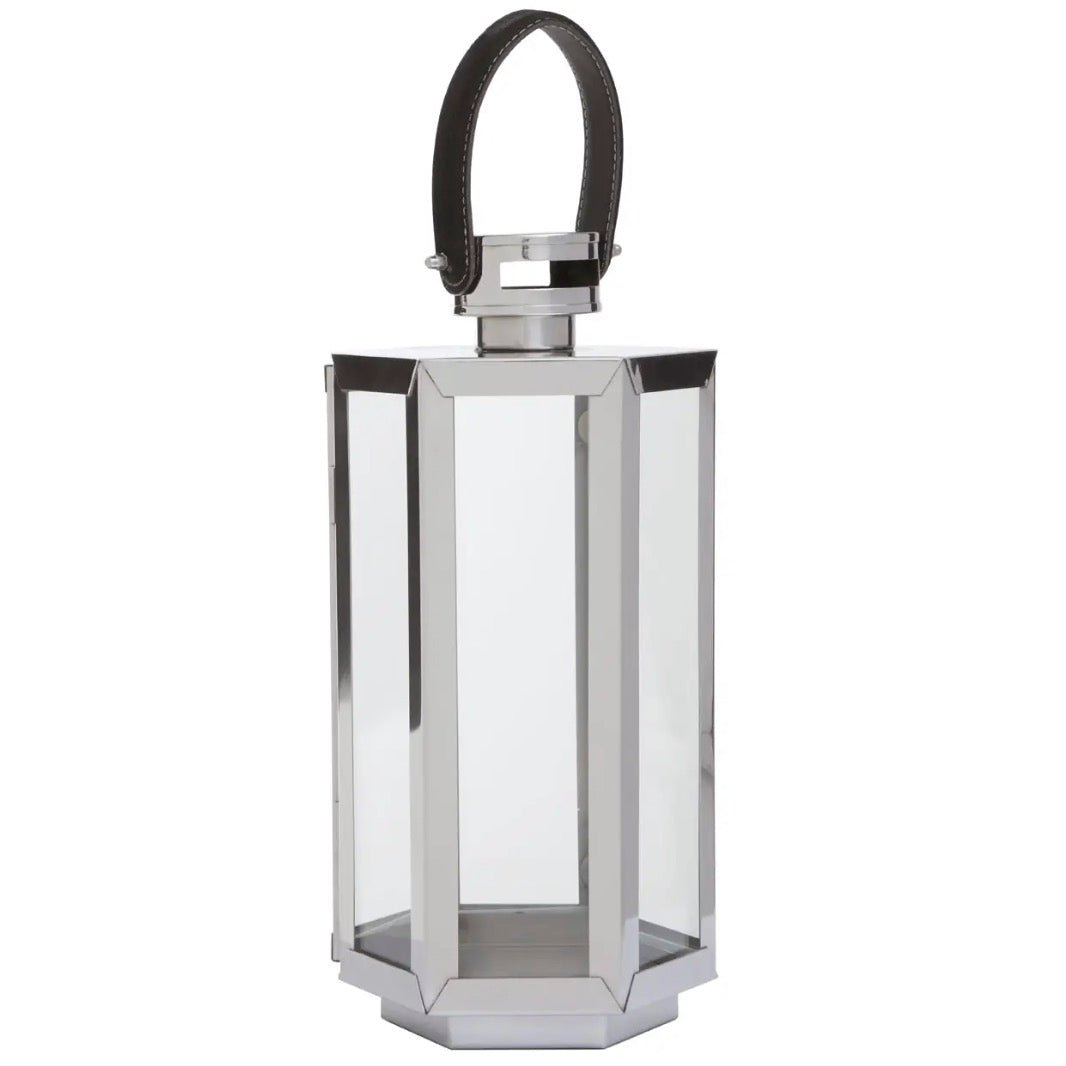 Herber Silver Hexagonal Lantern - Small1 - Duck Barn Interiors