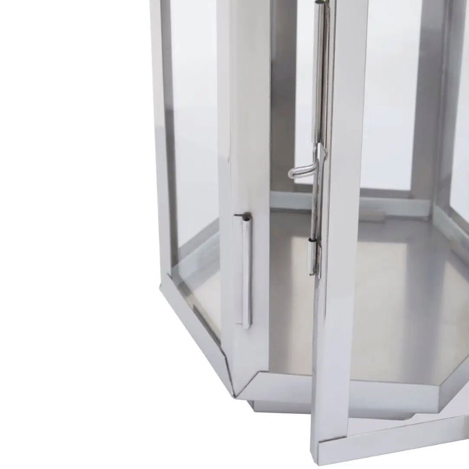 Herber Silver Hexagonal Lantern - Small9 - Duck Barn Interiors