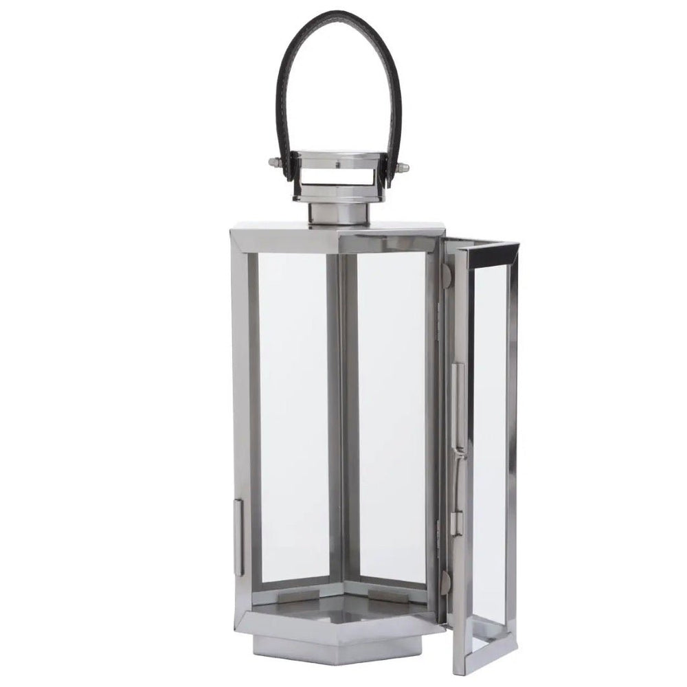 Herber Silver Hexagonal Lantern - Small2 - Duck Barn Interiors