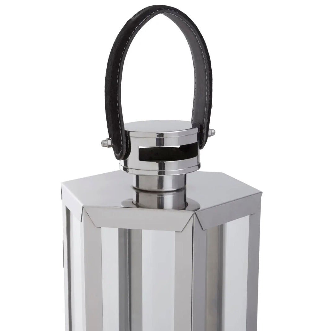 Herber Silver Hexagonal Lantern - Small4 - Duck Barn Interiors