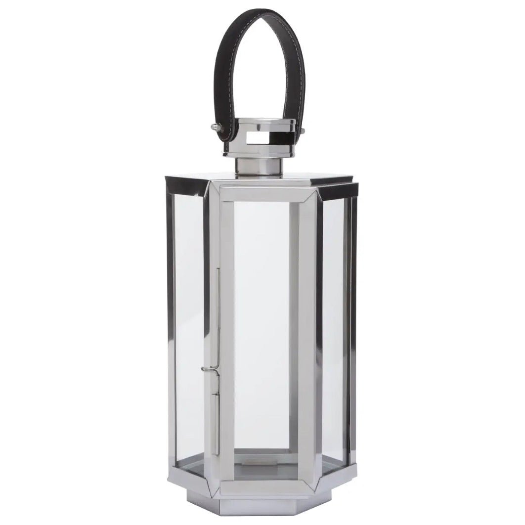 Herber Silver Hexagonal Lantern - Small6 - Duck Barn Interiors