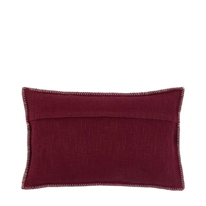 Heritage Noel Embroidered Cushion - Merlot5 - Duck Barn Interiors