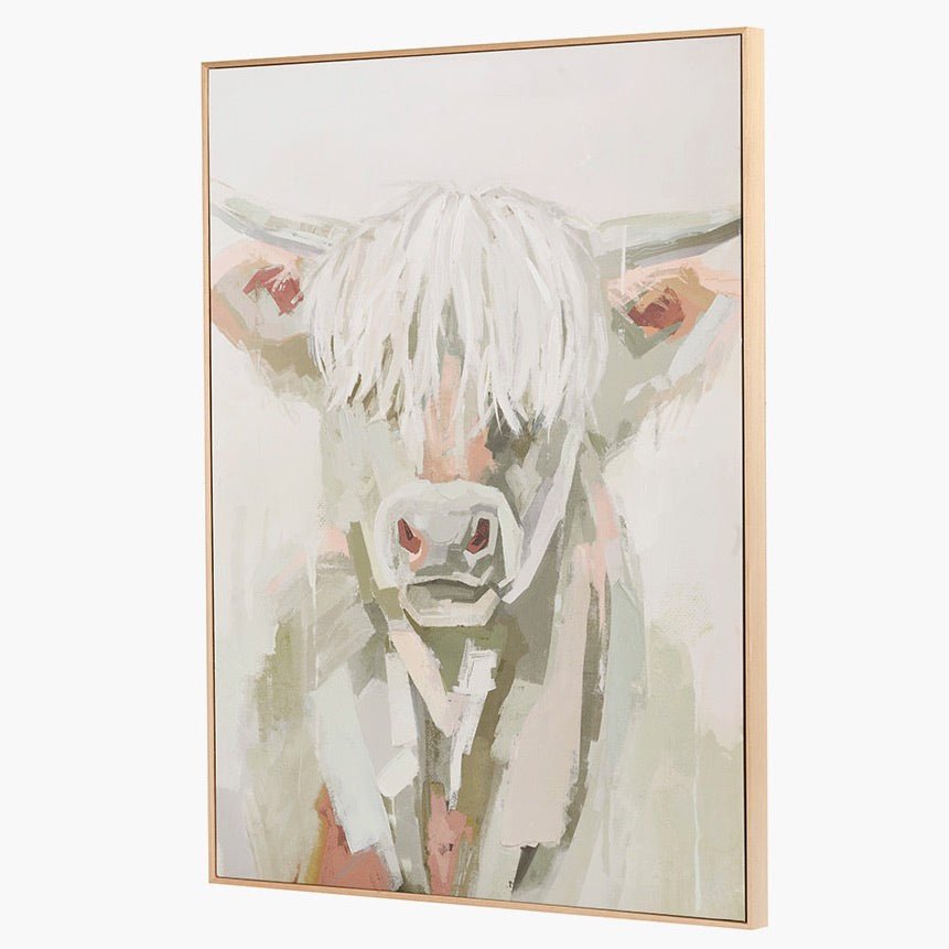 Highland Cow Framed Canvas - Sage3 - Duck Barn Interiors