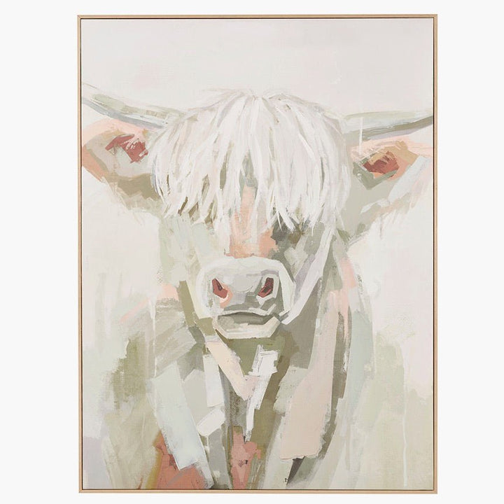 Highland Cow Framed Canvas - Sage2 - Duck Barn Interiors