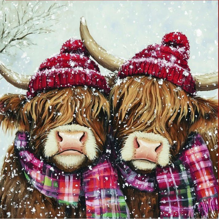 Highland Friends Charity Christmas Cards - Pack of 61 - Duck Barn Interiors