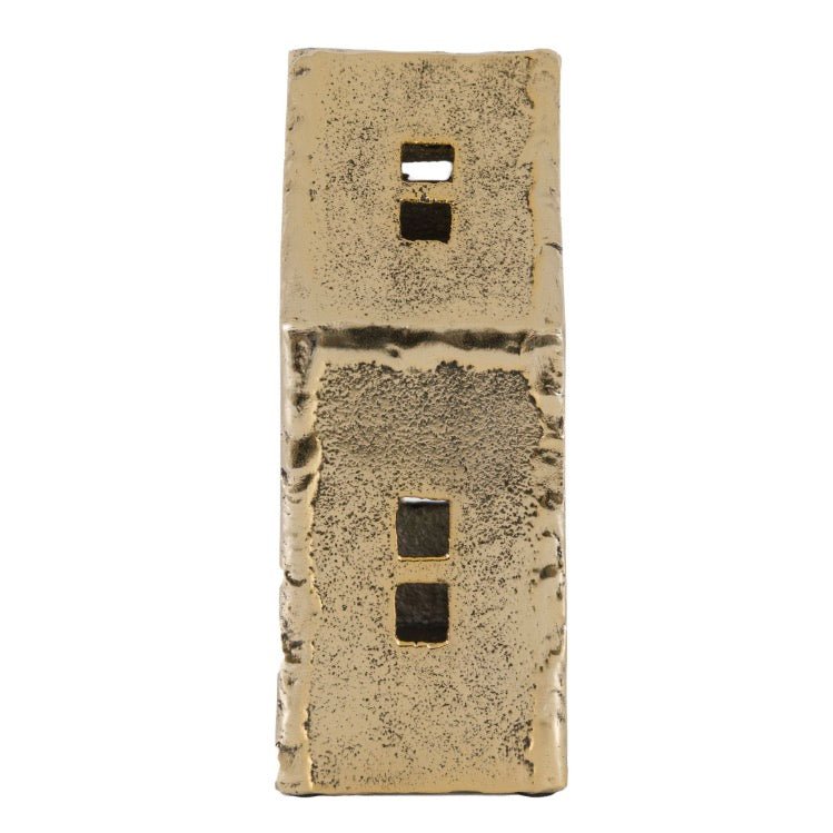 House Tealight Holder - Antique Gold9 - Duck Barn Interiors