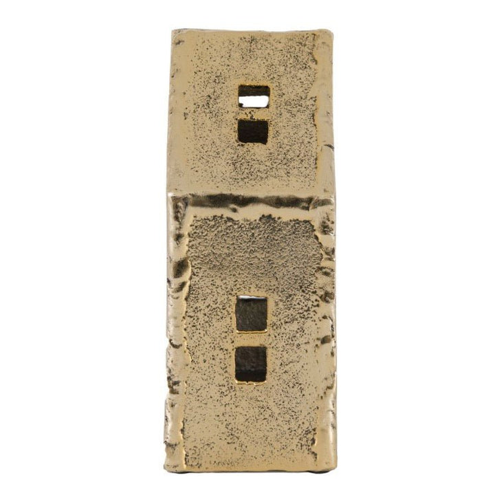 House Tealight Holder - Antique Gold9 - Duck Barn Interiors