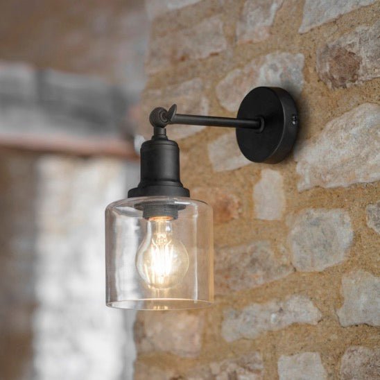 Hoxton Cylinder Wall Light - Black1 - Duck Barn Interiors