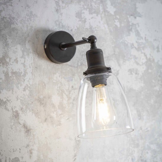 Hoxton Dome Wall Light - Antique Bronze1 - Duck Barn Interiors
