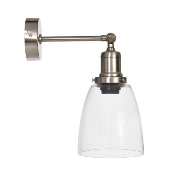 Hoxton Dome Wall Light - Satin Nickel1 - Duck Barn Interiors