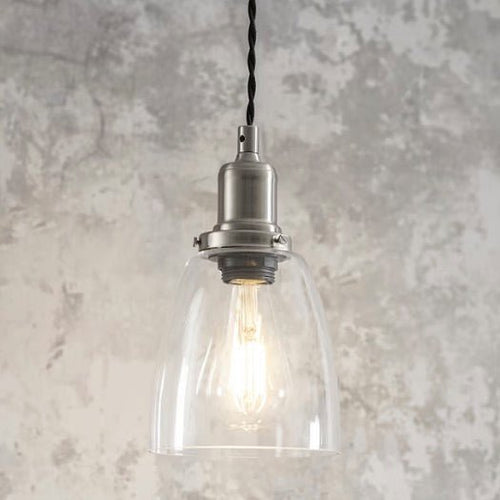 Hoxton Domed Pendant Light - Satin Nickel