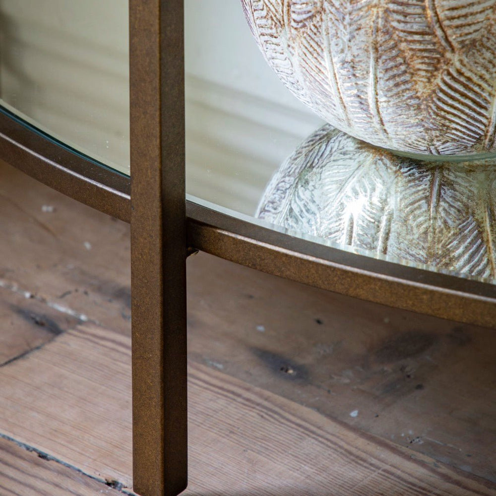 Hudson Glass Curved Console Table - Bronze2 - Duck Barn Interiors