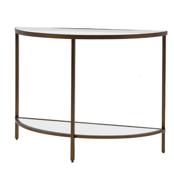 Hudson Glass Curved Console Table - Bronze3 - Duck Barn Interiors