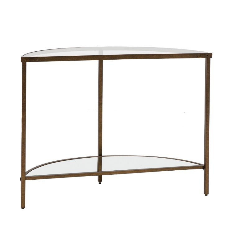 Hudson Glass Curved Console Table - Bronze5 - Duck Barn Interiors