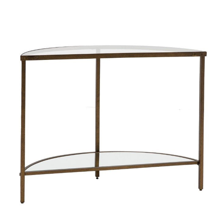 Hudson Glass Curved Console Table - Bronze5 - Duck Barn Interiors