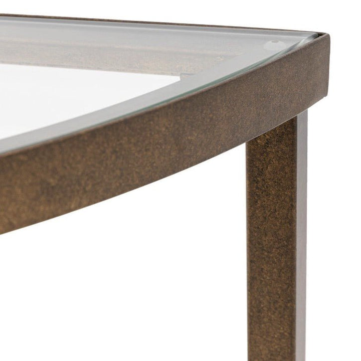 Hudson Glass Curved Console Table - Bronze6 - Duck Barn Interiors