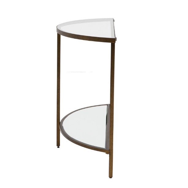 Hudson Glass Curved Console Table - Bronze4 - Duck Barn Interiors