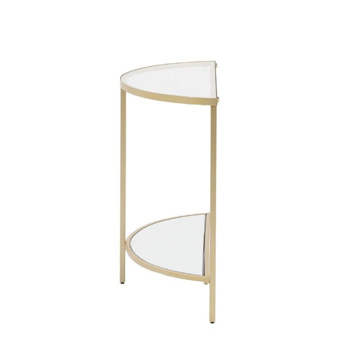 Hudson Glass Curved Console Table - Champagne5 - Duck Barn Interiors