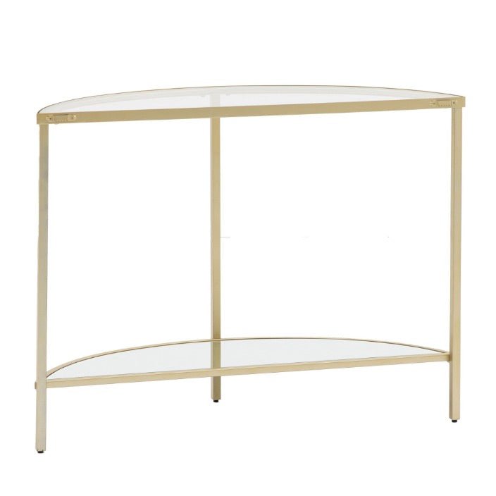 Hudson Glass Curved Console Table - Champagne6 - Duck Barn Interiors