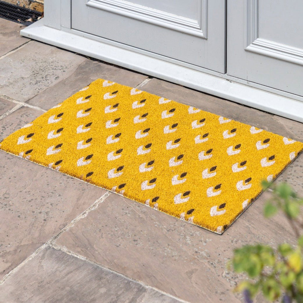 Ikat Coir Doormat - Ochre1 - Duck Barn Interiors