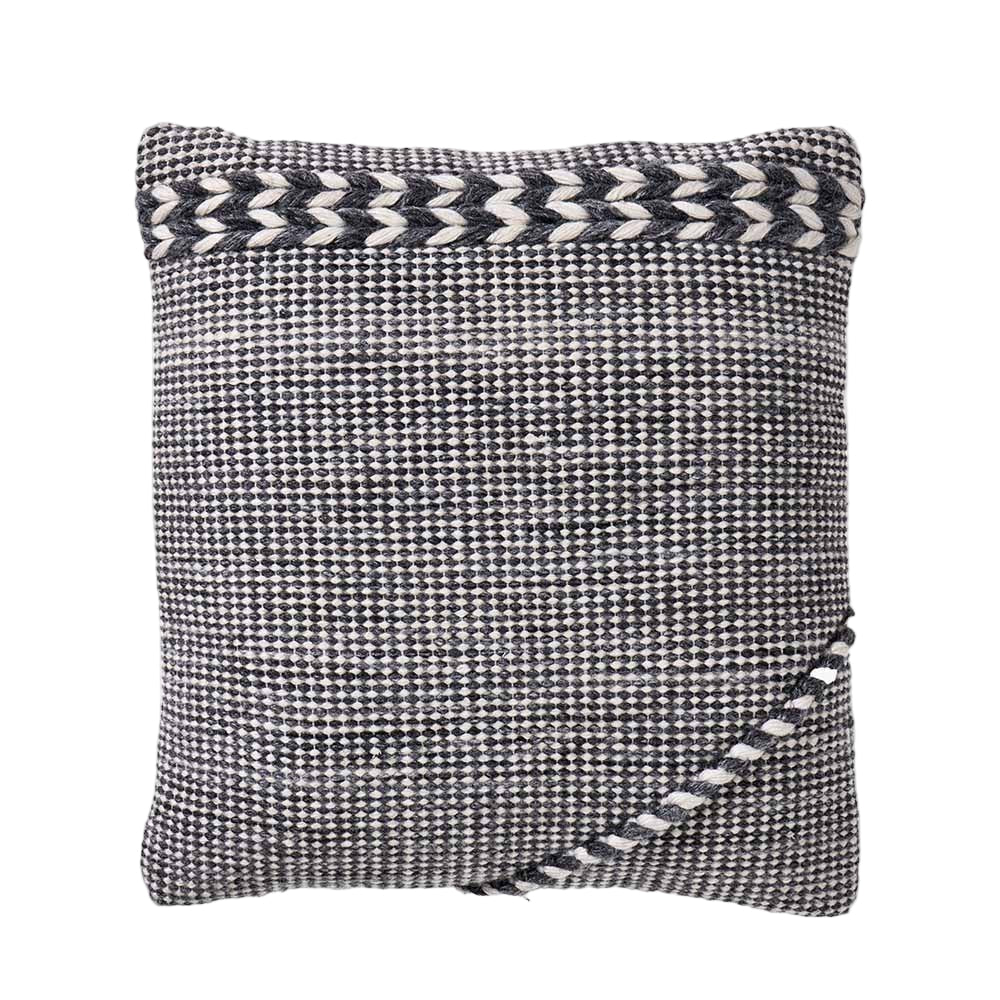 Indoor/Outdoor Grey and White Plaited Stripe Design Cushion – Duck