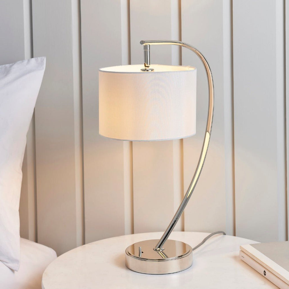 Josephine Bright Nickel Table Lamp1 - Duck Barn Interiors
