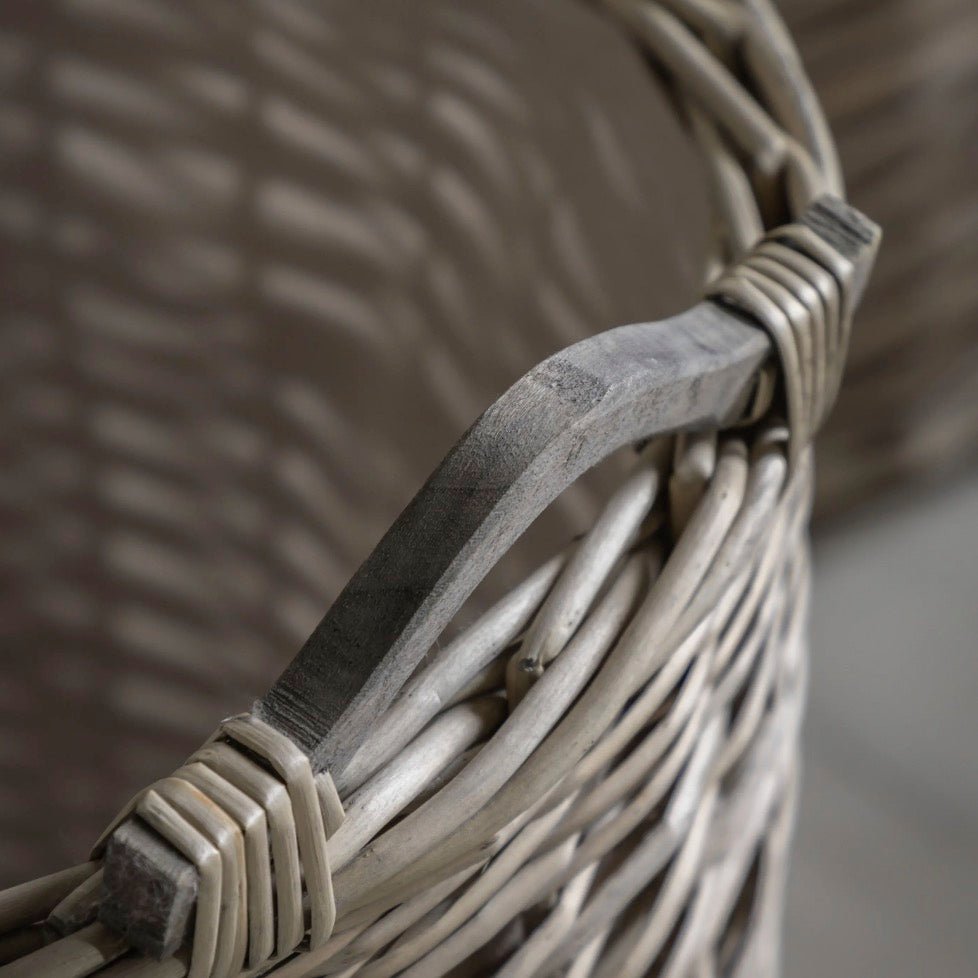 Jumbo Grey Wicker Baskets - Set of 23 - Duck Barn Interiors