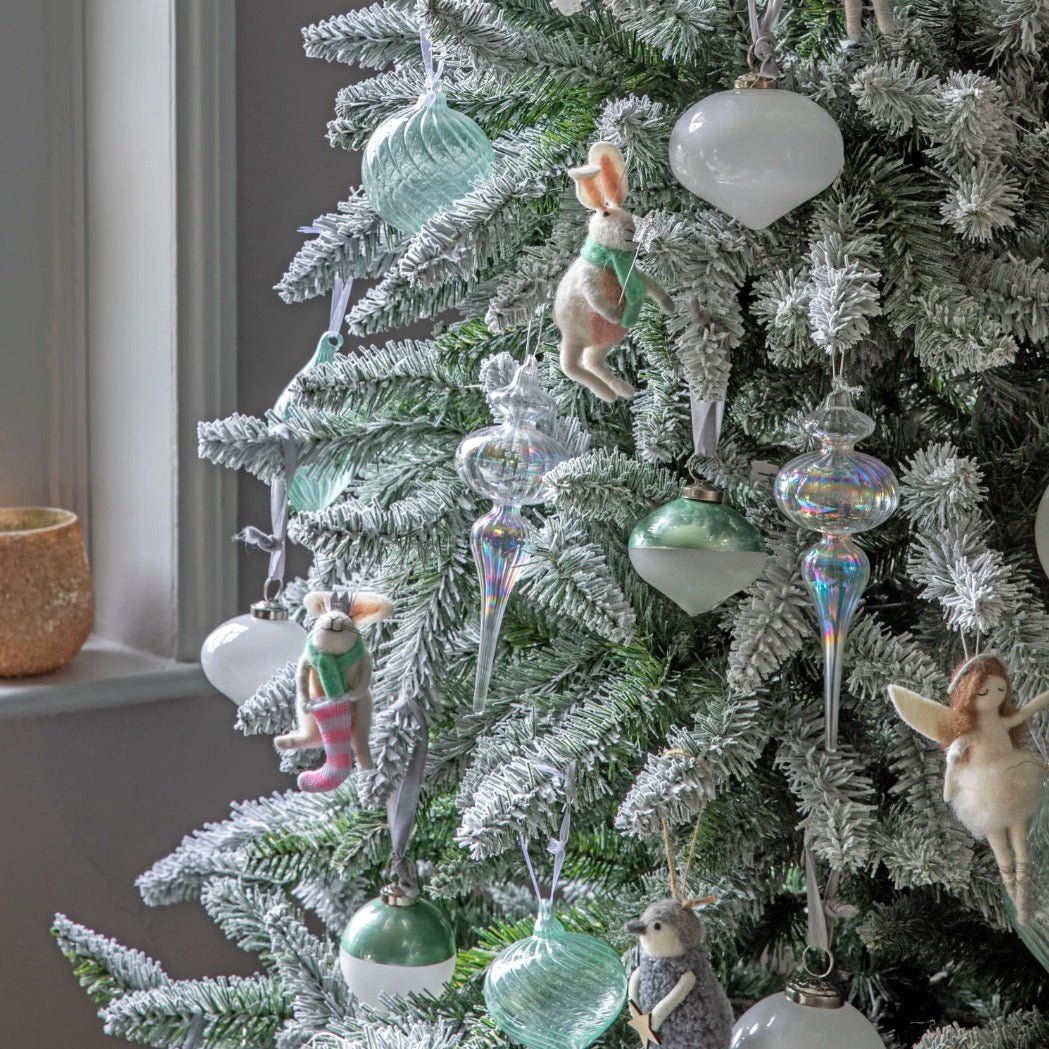 Kalina Glass Green Baubles - Set of 33 - Duck Barn Interiors