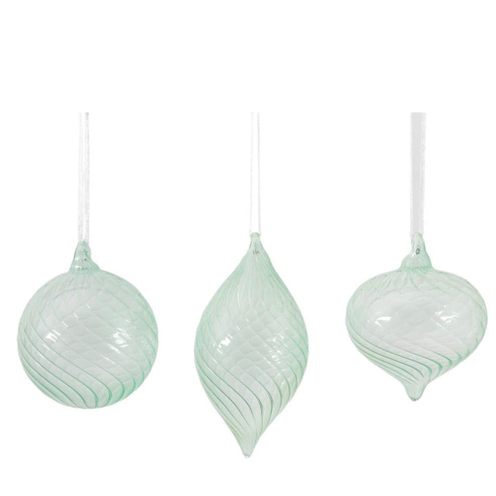 Kalina Glass Green Baubles - Set of 31 - Duck Barn Interiors