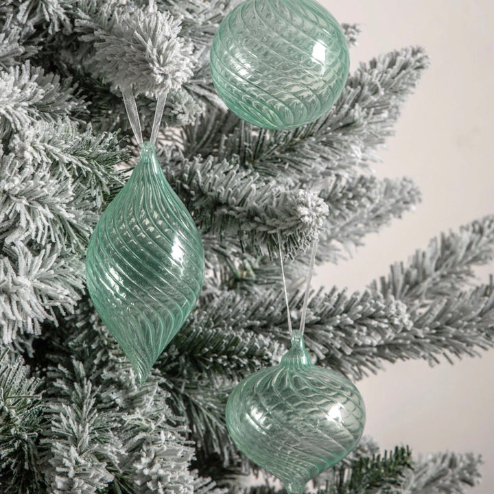 Kalina Glass Green Baubles - Set of 32 - Duck Barn Interiors