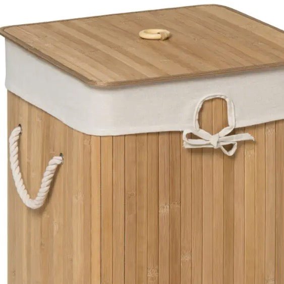 Kankyo Natural Bamboo Square Laundry Hamper4 - Duck Barn Interiors