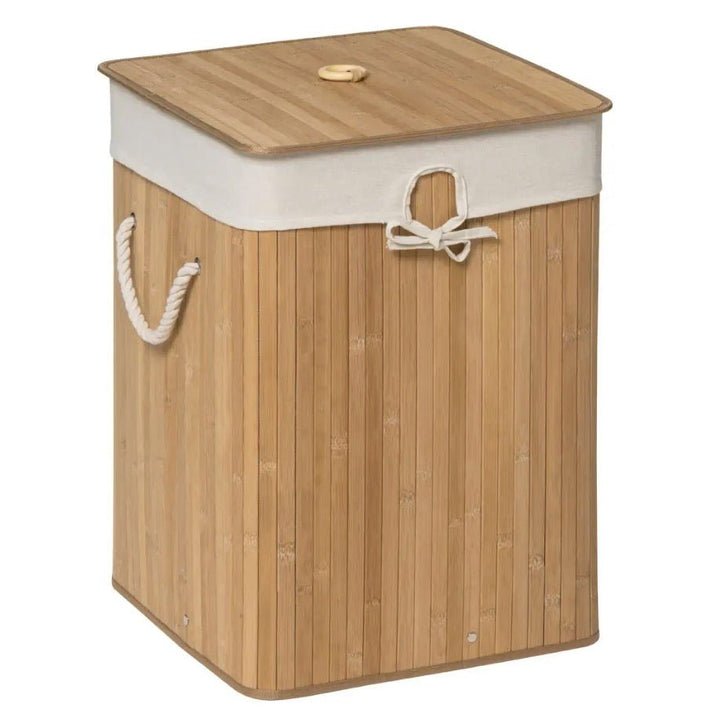 Kankyo Natural Bamboo Square Laundry Hamper1 - Duck Barn Interiors