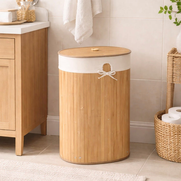 Kankyo Natural Oval Laundry Hamper1 - Duck Barn Interiors