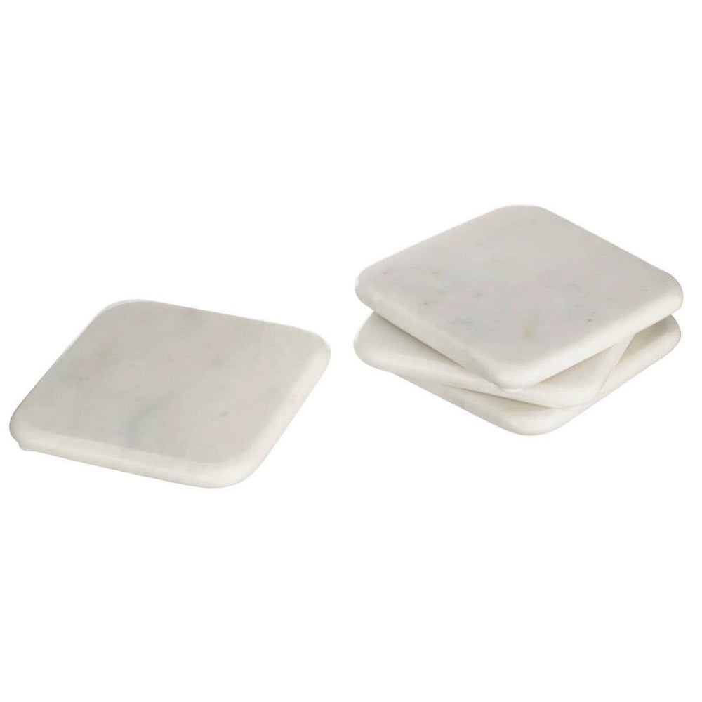 Kindia Set of 4 Off White Square Marble Coasters2 - Duck Barn Interiors