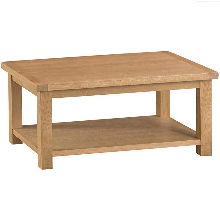 Kirdford Oak Coffee Table with Low Shelf1 - Duck Barn Interiors