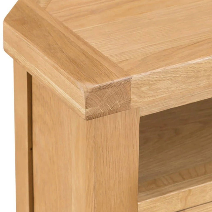 Kirdford Oak Corner TV Unit12 - Duck Barn Interiors