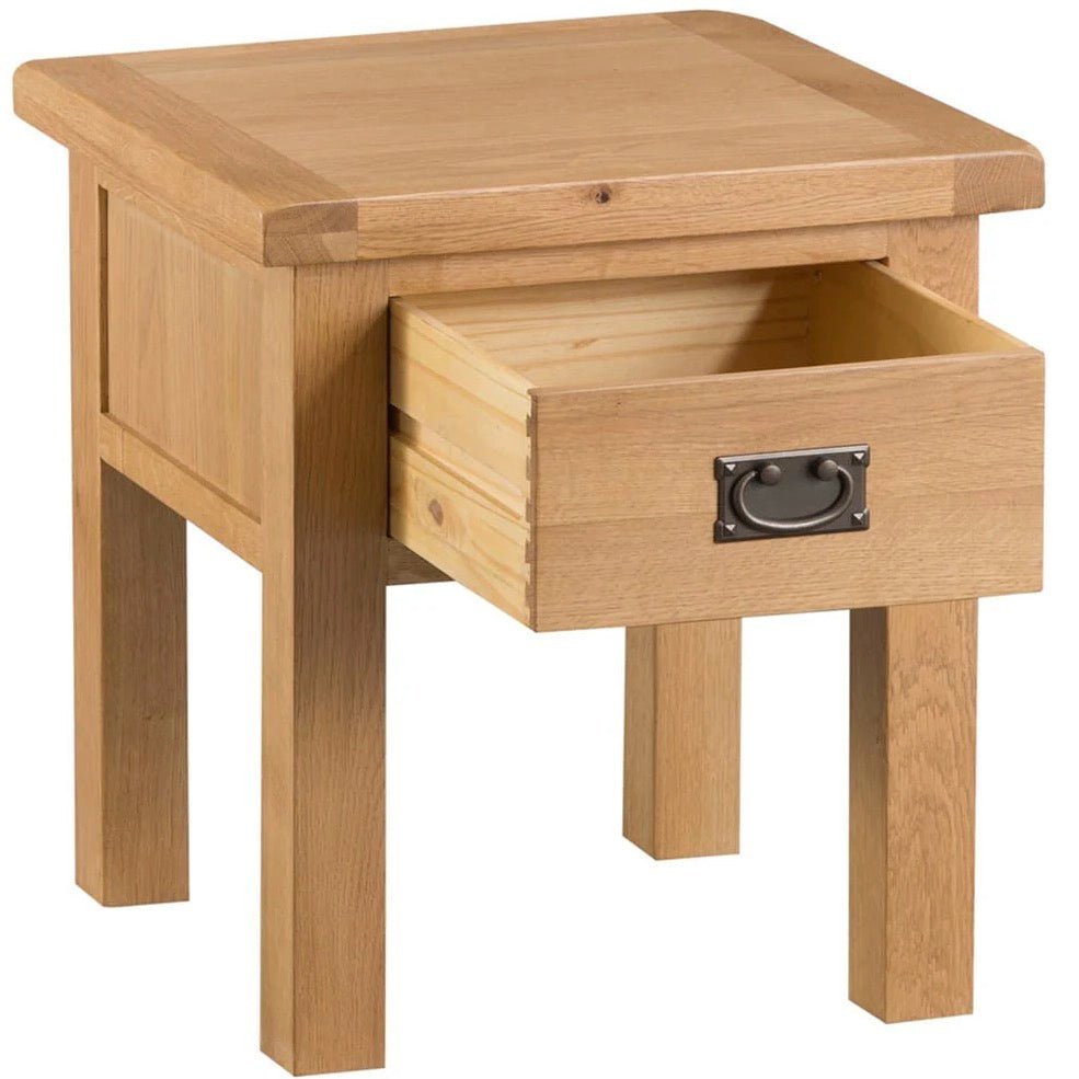 Kirdford Oak Lamp Side Table3 - Duck Barn Interiors