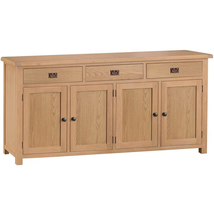 Kirdford Oak Large 4 Door Sideboard1 - Duck Barn Interiors