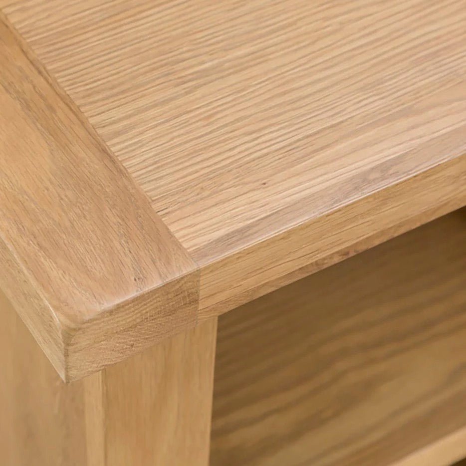 Kirdford Oak Small Narrow Bookcase3 - Duck Barn Interiors