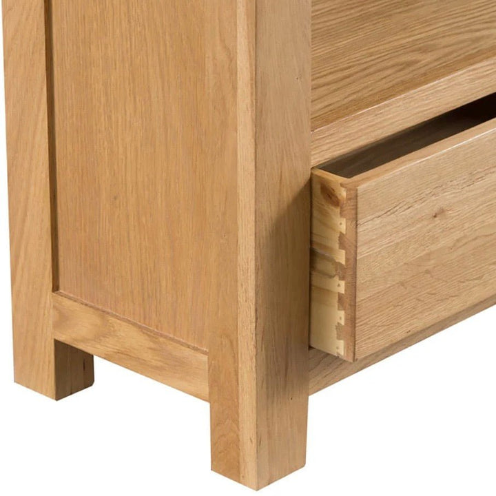 Kirdford Oak Tall Wooden Bookcase12 - Duck Barn Interiors