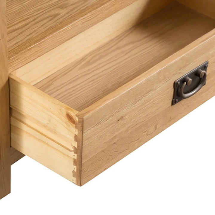 Kirdford Oak Tall Wooden Bookcase14 - Duck Barn Interiors