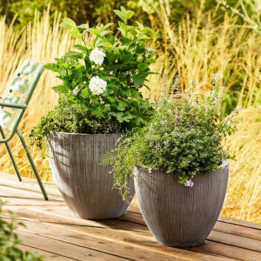 Langley Ficonstone Grey Planter1 - Duck Barn Interiors